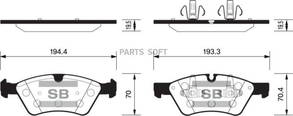 Колодки MERCEDES E-CLASS (W211) E 320 CDI 4-matic [2005-2008]