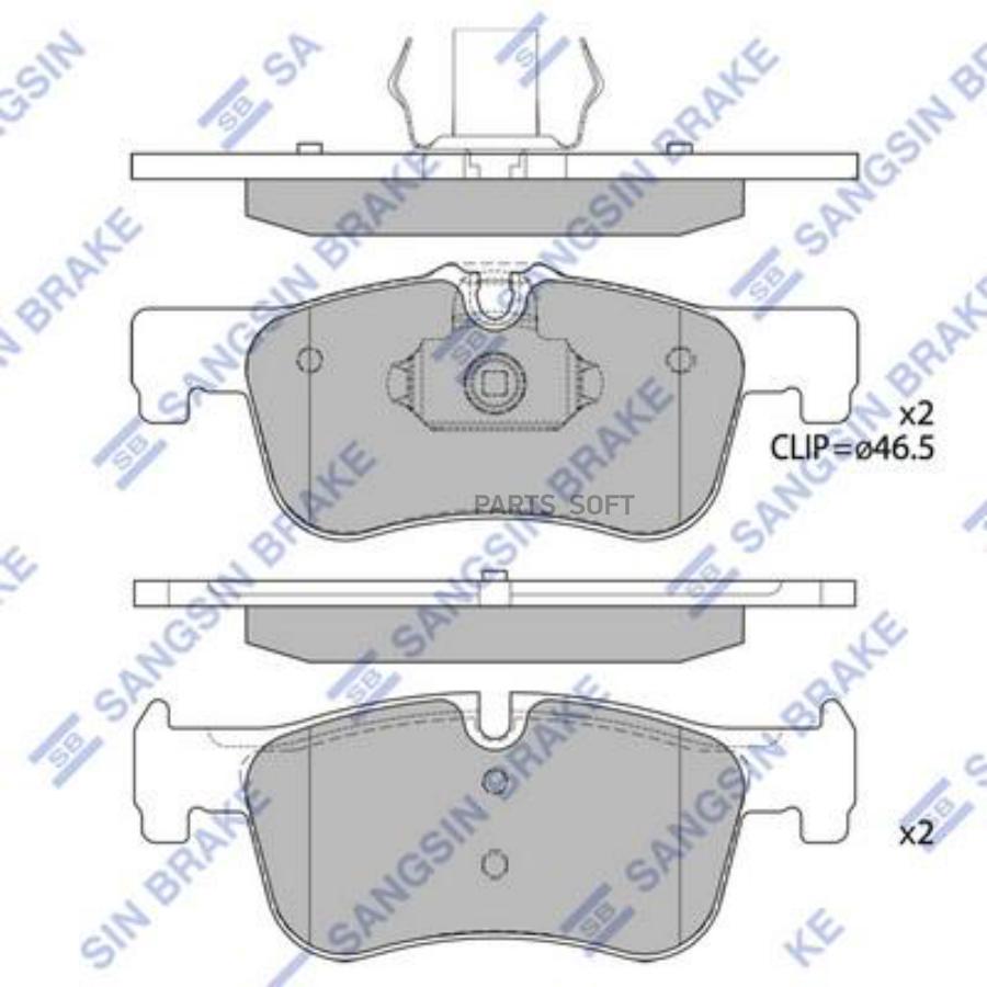 Колодки Передние Bmw 1 F20 Sp4043 Sangsin brake арт. SP4043