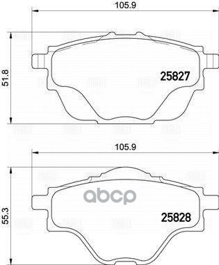 Колодки торм. для а/м Peugeot 308 II (13-)/3008 (16-) диск. зад. (торм. диск D=290мм) (PF