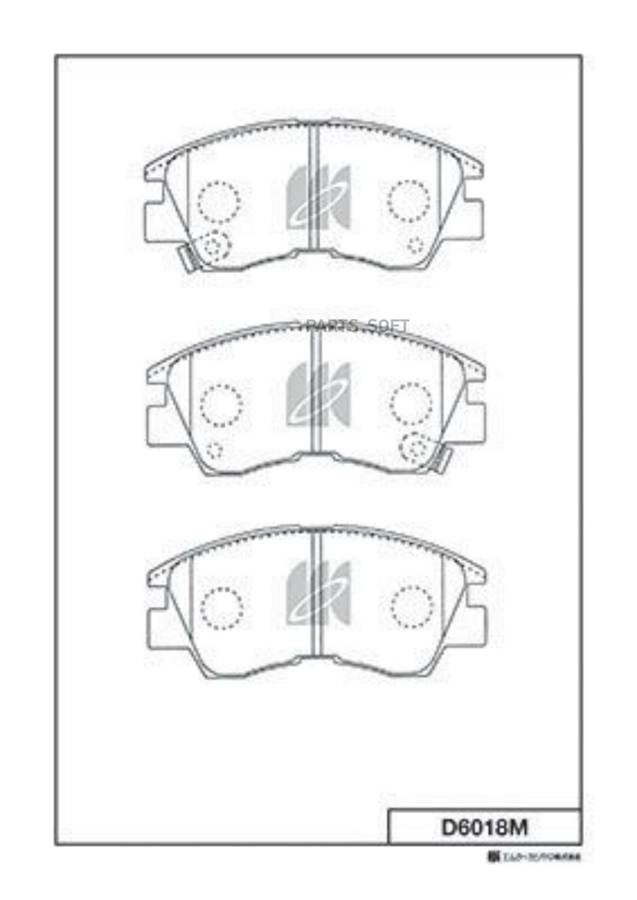 Колодки Тормозные Дисковые Пер. Mitsubishi Pajero I,Montero,L200,L300 86-96 D6018m Kashiya