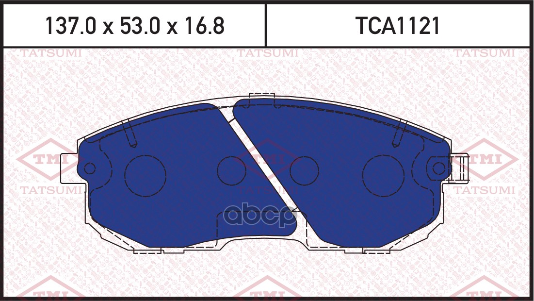 Колодки Тормозные Дисковые Tatsumi Tca1121 TMI TATSUMI арт. TCA1121