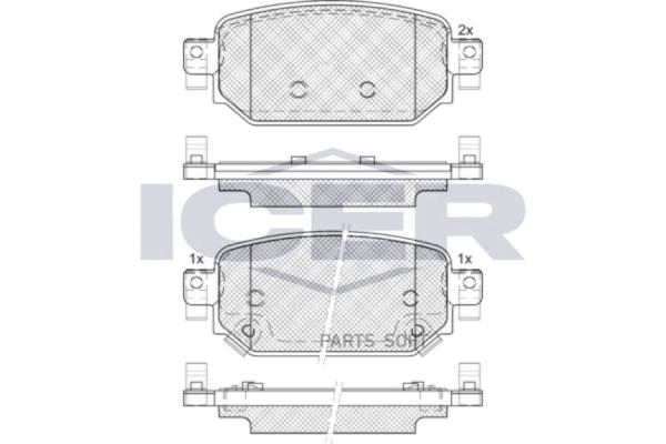 Колодки Тормозные Icer 182300 Mazda 3 Iii (Bm) 2013- Bay0-26-43za Icer арт. 1823