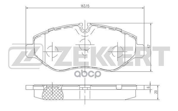 Колодки Тормозные Mb Sprinter (906) 06-, Vito (639, 447) 03- Передние Дисковые (Gdb1698) Z