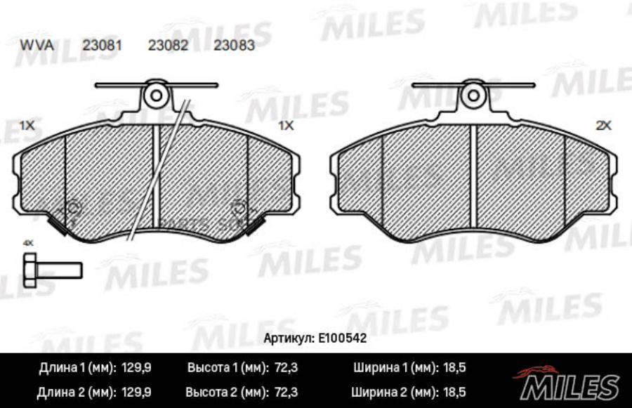 Колодки Тормозные Передние (Смесь Semi-Metallic) Hyundai H100/Porter (Trw Gdb3089) E100542