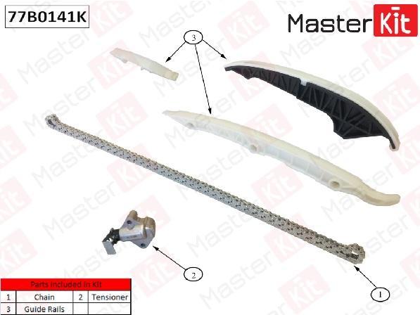 Комплект цепи ГРМ (без звездочек) MASTER KIT 77B0141K