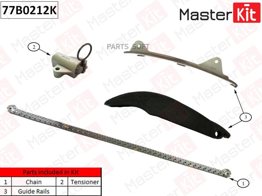 Комплект Цепи Грм Hyundai/Kia I30/I40/Sonata/Tucson G4nb 2010- 77b0212k MasterKit 77B