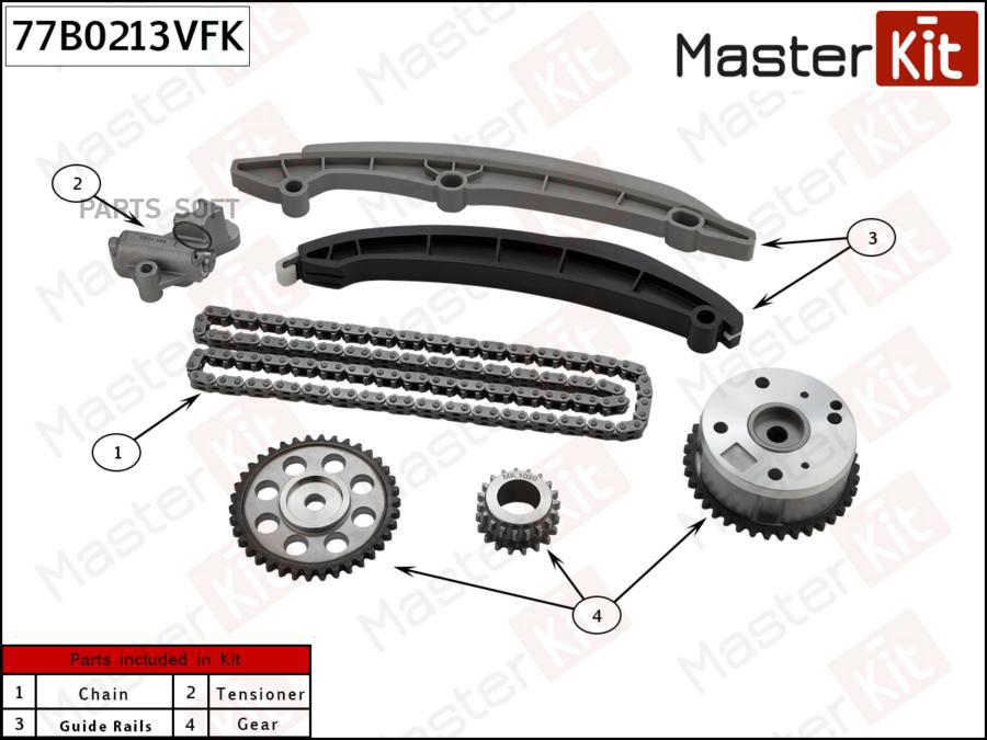 Комплект Цепи Грм Masterkit 77b0213vfk MasterKit арт. 77B0213VFK