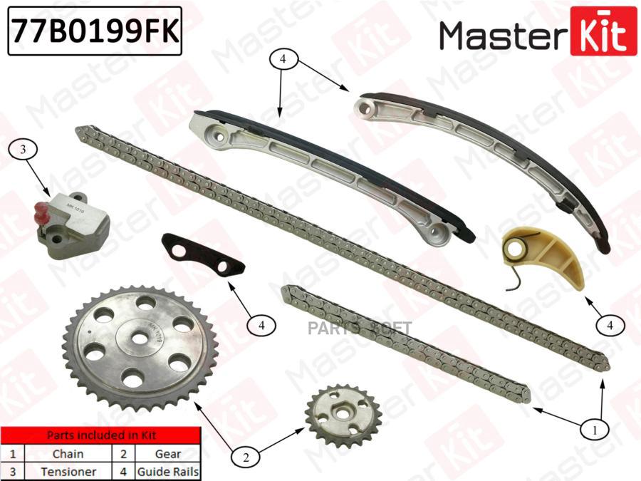 Комплект Цепи Грм Mazda Cx-7 L3vdt 2007- 77b0199fk MasterKit арт. 77B0199FK