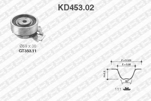 Комплект ремня грм NTN-SNR KD45302