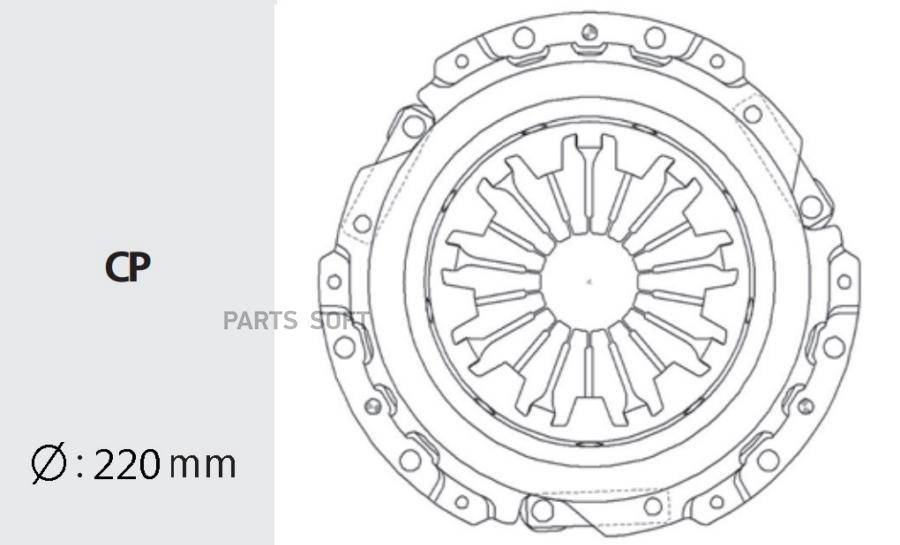 Корзина Сцепления Honda Civic 1.6 91-01/Cr-V 2.0 95-02 Rd1/3 Valeo phc арт. HAC-11