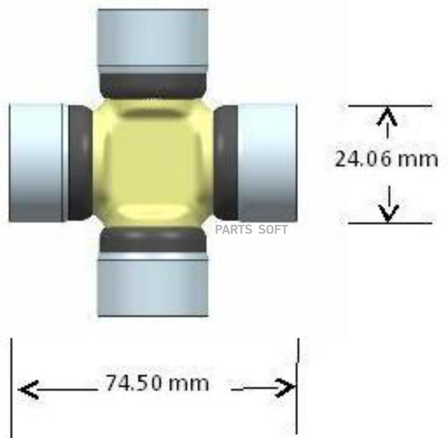 Крестовина HYUNDAI Santa Fe (06-) CHEVROLET Captiva (06-) (2.4) (74.50х24.06) GMB