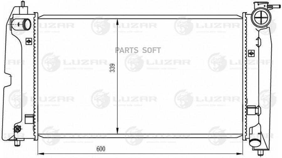 LUZAR Радиатор охл. для ам Geely Emgrand EC7 (09-) (LRc 3013