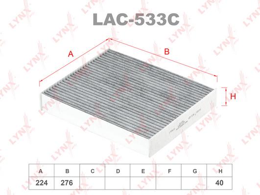 LYNXAUTO LAC533C Фильтр салона Угольный