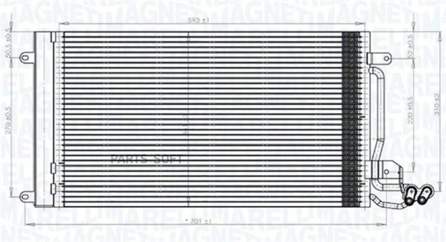 MAGNETI MARELLI 350203821000 Радиатор кондиционера [615x334] 1шт