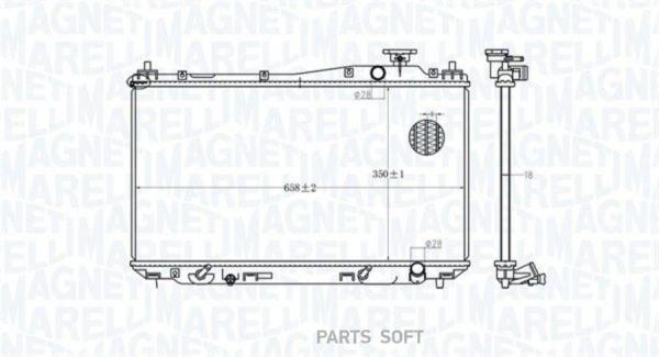 MAGNETI MARELLI 350213182700 Радиатор [658x350] () 1шт