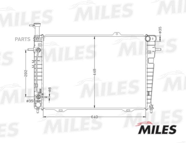 MILES ACRB009 Радиатор паяный HYUNDAI TUCSON KIA SPORTAGE 2.0/2.7 04 NISSE