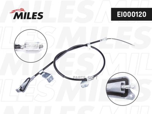 MILES EI000120 Трос ручного тормоза NISSAN ALMERA (N16) 00- задний левый