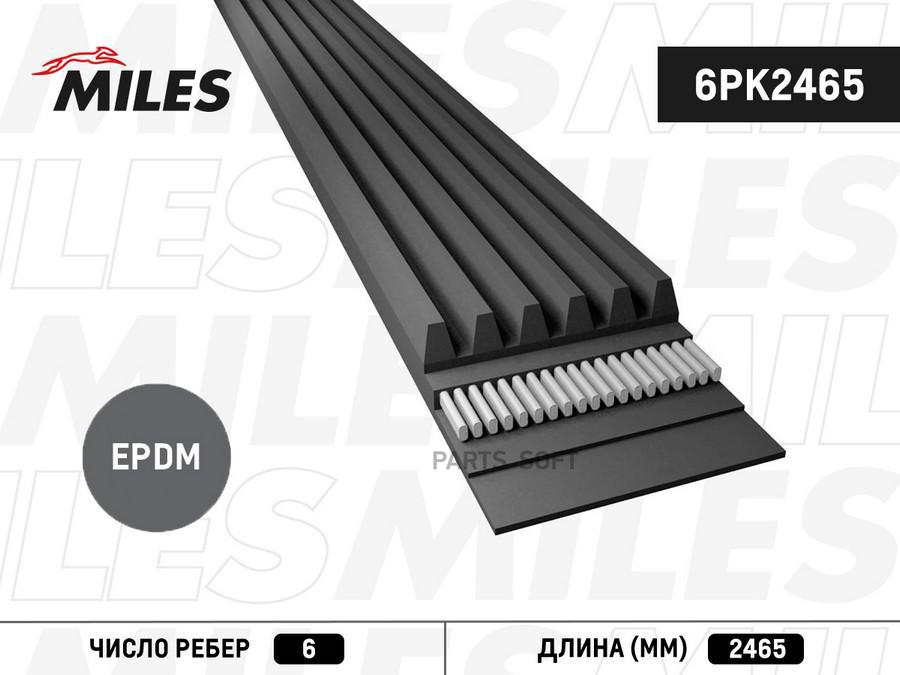 MILES Ремень поликлиновый 6PK2465 MILES 1шт