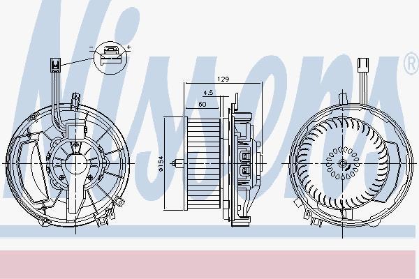 Мотор отопителя Nissens 87256