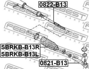 Наконечник рулевой L,R FEBEST 0821-B13