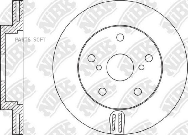 NIBK 'RN1576 Диск тормозной 1шт
