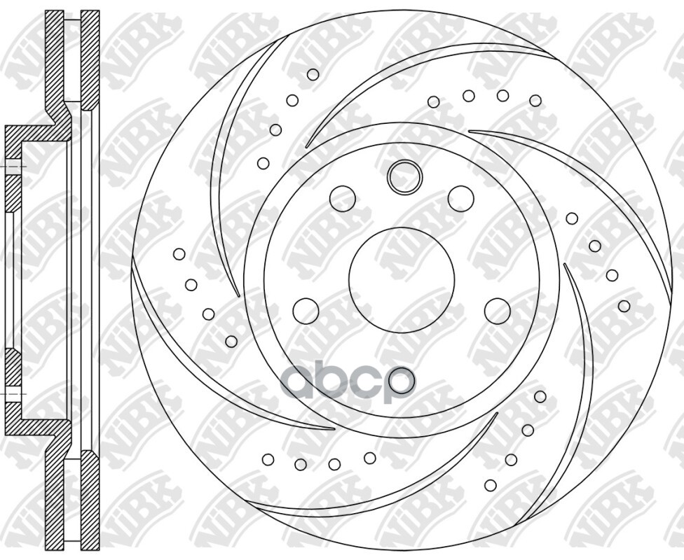 NIBK RN1728DSET Диск тормозной перфорированный 1шт