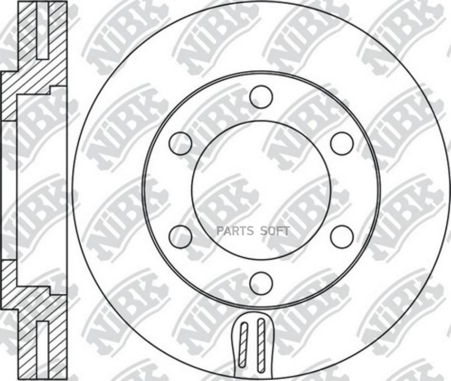 NIBK 'RN2024 Диск тормозной передний MITSUBISHI Canter /Vent D=310mm NIBK RN2024 1шт