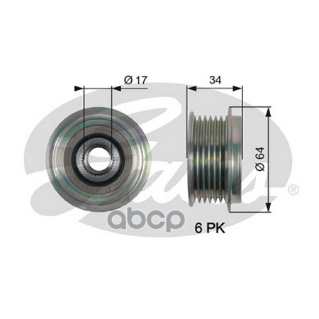 Обгонный шкив генератора Gates OAP7167