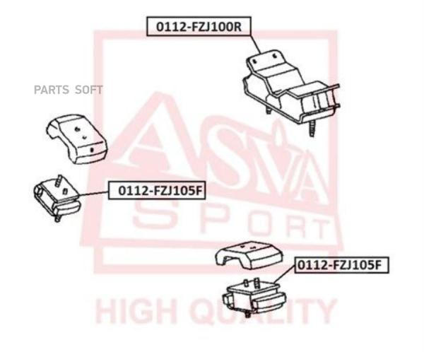 Опора двигателя ASVA 0112FZJ100R