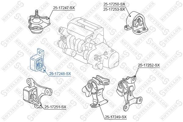 Опора двигателя Stellox 2517248SX