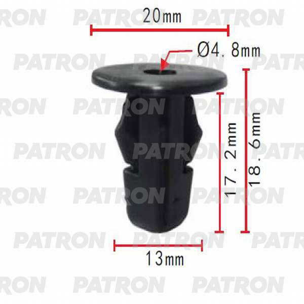 PATRON 'P370348 Фиксатор пластиковый Daihatsu, Lexus, Toyota применяемость подкрылок, крыл