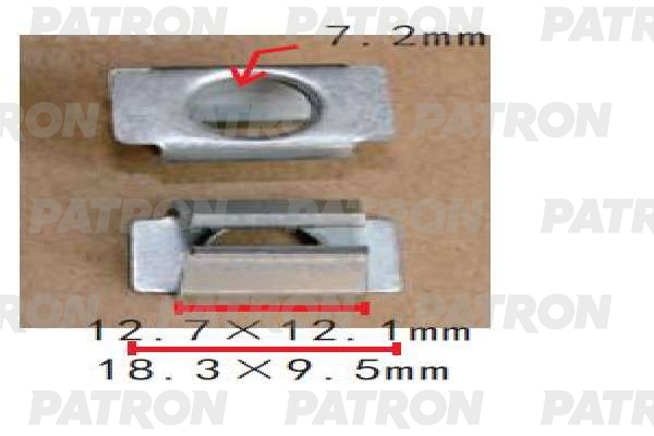 PATRON P372265 Вставка под винт Применяемость Скоба под саморез универсальная T24.2 F10.8