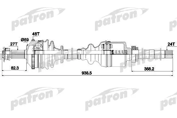 PATRON Полуось PATRON PDS0336