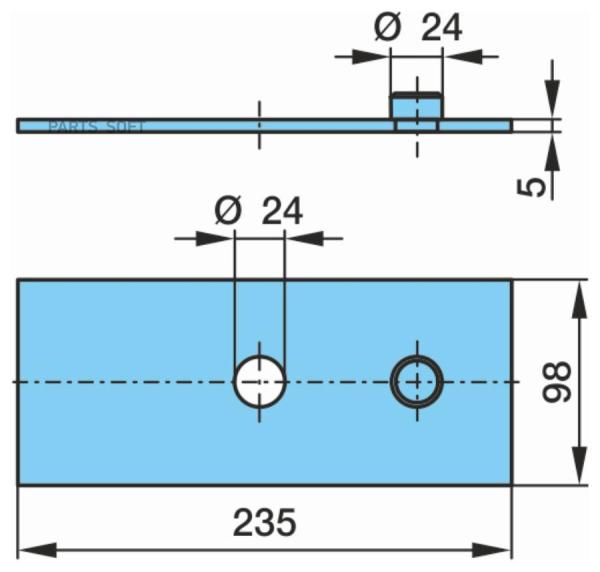 Пластина юстировочная !235х98х5 BPW