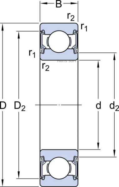 Подшипник Skf 62062RS1C3