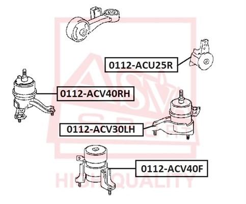 Подушка Двигателя Правая Toyota Camry(V40) 2.0-2.5 06> ASVA арт. 0112-ACV40RH