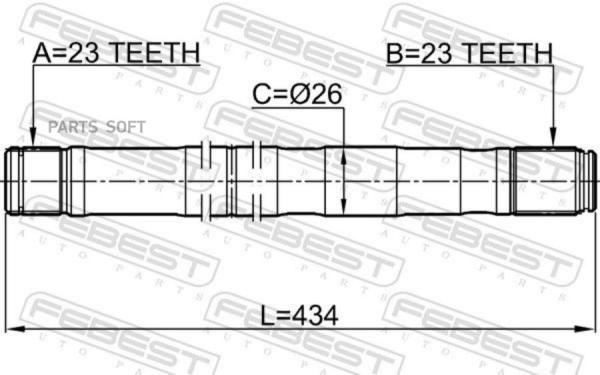 Полуось Левая Ford Focus Ii At 08-11 2112-Cmaxlh Febest 2112-CMAXLH