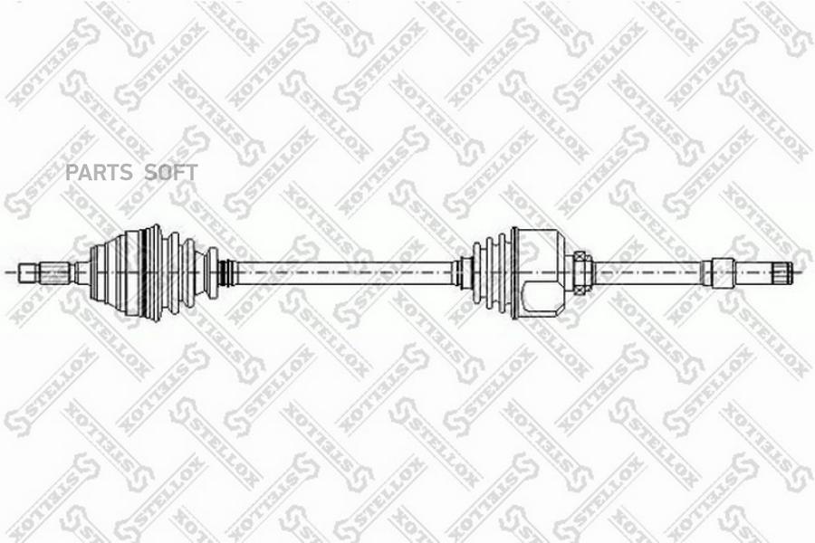 Привод правый! 1100mm ABS, 20943 Fiat Ducato, Peugeot Boxer 1.9-2.5D/TD 94>