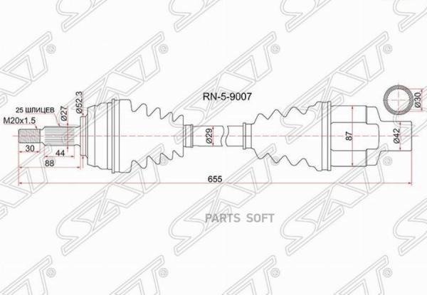 Привод В Сборе Fr (Передний) Rh (Правый) Renault Duster 10- 1.5 Дизель/2.0 Бензин 4Wd Tl8