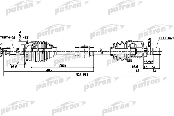 Приводной вал PATRON PDS0505