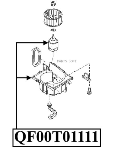 QF00Q00026_вентилятор отопителя! Nissan X-Trail T30 00-07