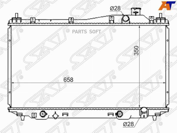 Радиатор Honda Civic 00-06 / Civic Ferio 00-05 Sat HD0001-ES