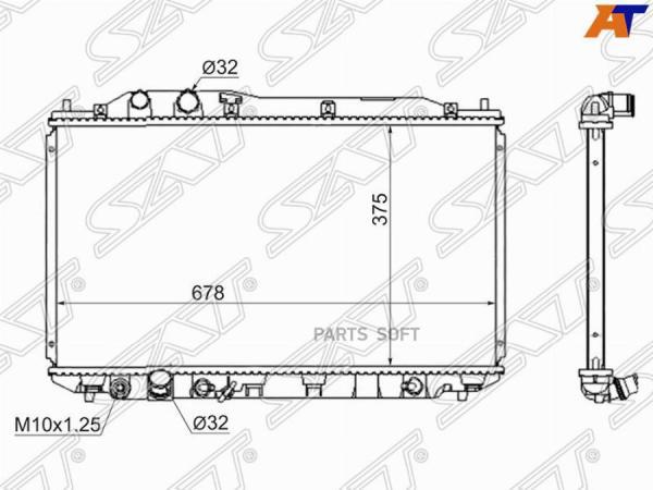 Радиатор Honda Civic 4d 05- (Quick Fit) Sat арт. SG-HD0001-FD