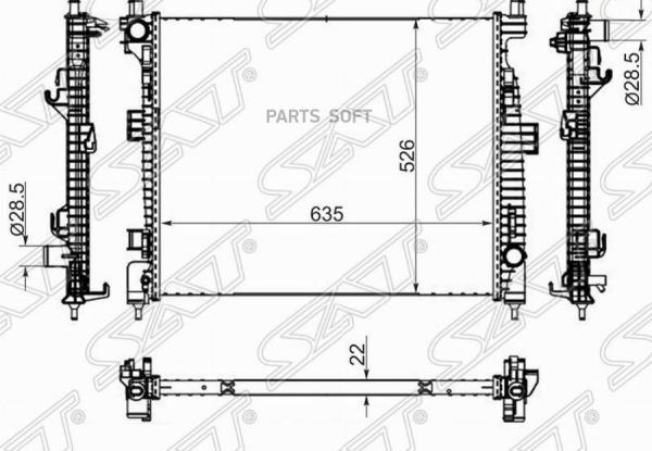 Радиатор Jeep Grand Cherokee 3.0d 10- Sat арт. JP0005-D