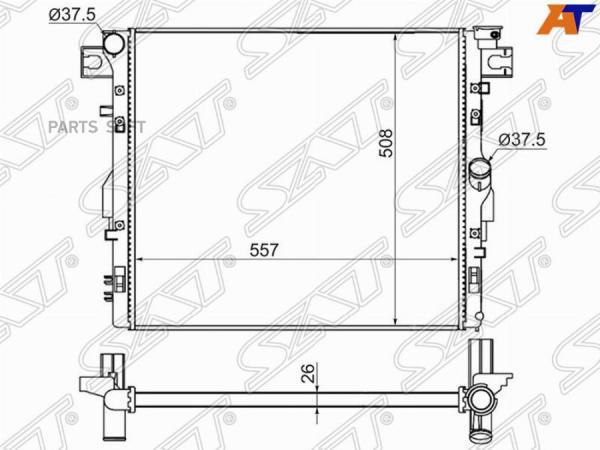 Радиатор Jeep Wrangler Rubicon 07- Sat арт. JP0002-07