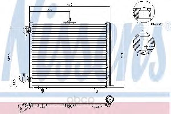 Радиатор кондиционера Nissens для Citroen c2-c3/Peugeot 207, 1007 1.1-1.4-1.6hdi 02- 94595