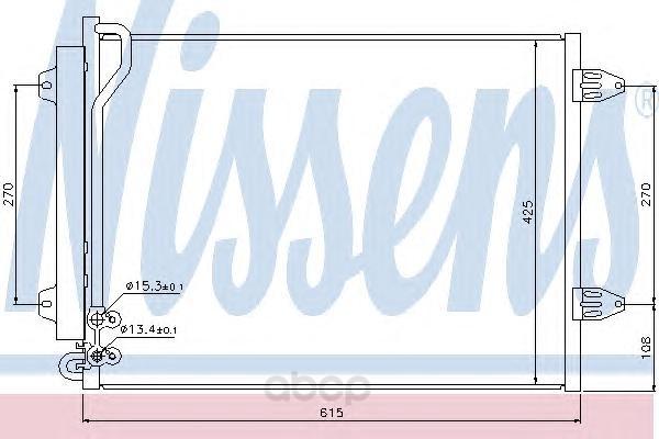 Радиатор кондиционера Nissens для Volkswagen Passat 1.6-2.0fsi, 1.9-2.0td 2005- 94831