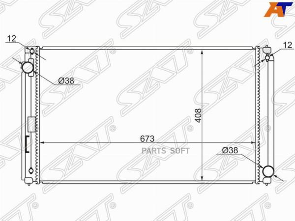 Радиатор Lexus Nx200/300h 14- 2arfxe Sat арт. TY0003-NX