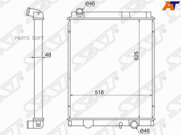 Радиатор Mitsubishi Canter Fe7fe8 4m504m51 03- Sat арт. MC0084-3