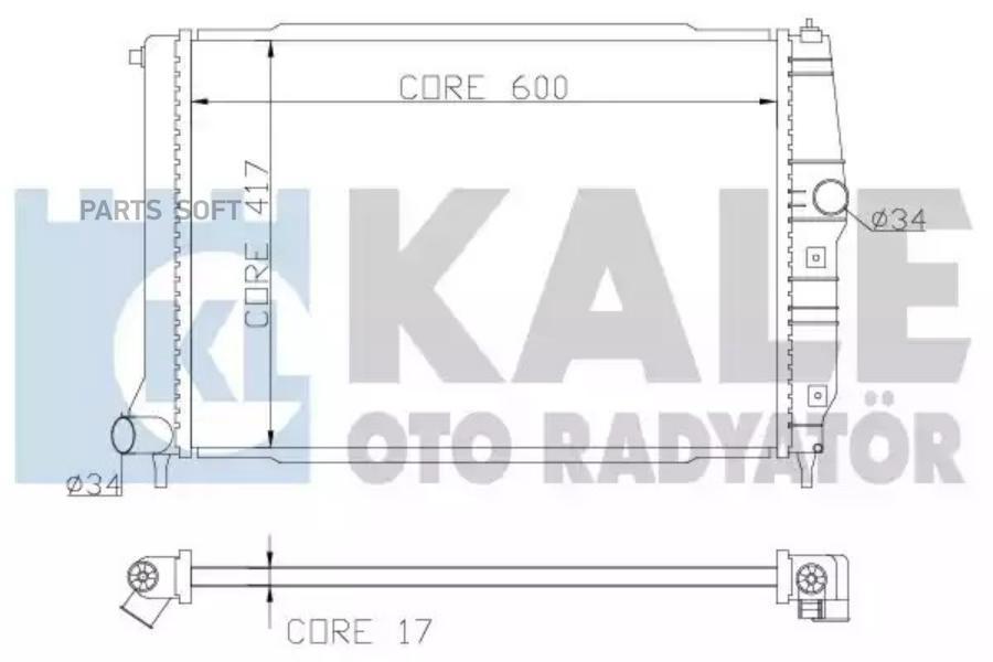 Радиатор охлаждения двигателя Daewoo Kalos 02>04 KALE 3722